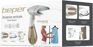 Вертикальна парова праска BEPER 50.160 Steamax з антипригарною підошвою, золота