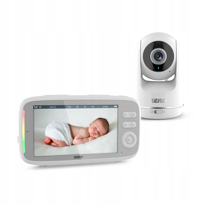Електронна відеоняня Neno Vista: LCD-дисплей, камера з живим відео, нічний режим, поворотний механізм
