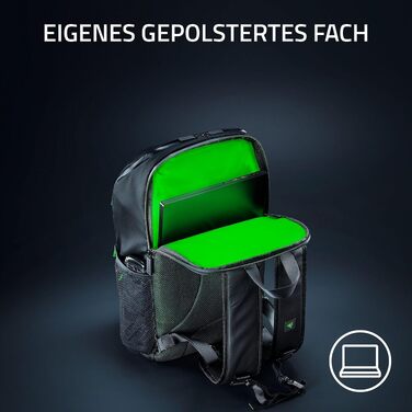 Ігровий рюкзак Razer Scout для ноутбука до 17.3 дюймів, стійкий до зносу, чорний