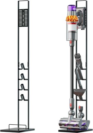 Підставка-утримувач для пилососа vhbw, сумісна з Dyson V7/V8, акумуляторний ручний пилосос, темно-сіра