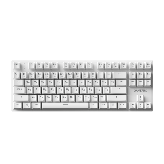 Дротова механічна клавіатура GamePro Genesis Joker (MK124W) 87% Red switches