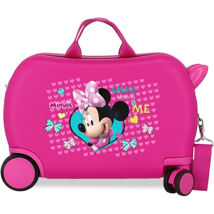 Дитяча валіза Joumma Disney Enjoy Minnie, рожева, ABS, 45x31x20 см, 24,6 л, 4 колеса, ручна поклажа