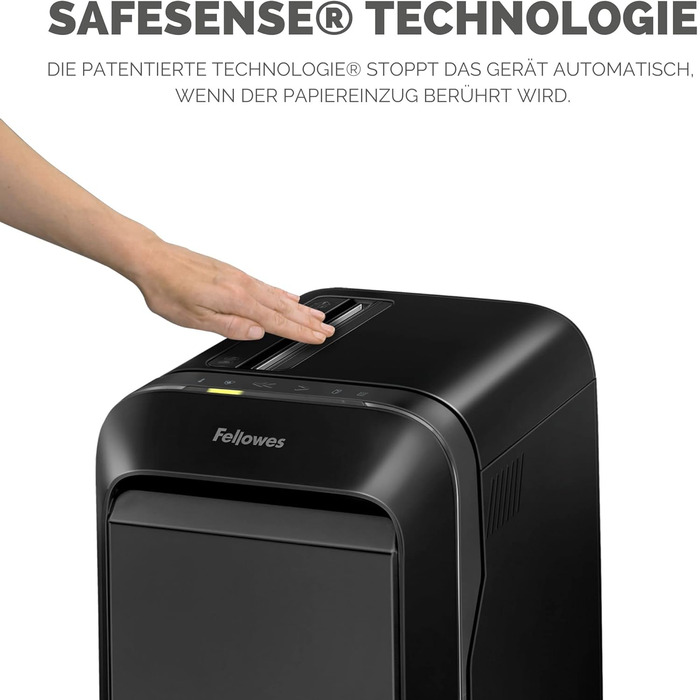 Fellowes знищувач паперу High Security (P5), офісний, Powershred LX221, Microcut, 30 л кошик, 100% без залишків, Safesense, 2000 частинок/арк (2x12 мм), 20 арк