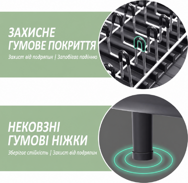 KINGRACK розсувна сушарка для посуду з нержавіючої сталі, складана, з піддоном для столових приладів, стійка до подряпин, з обертовим зливом, чорна