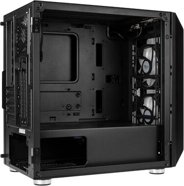 Корпус для ПК KOLINK Citadel Mesh RGB Micro-ATX, скляна панель, чорний, прозоре бічне вікно, компактний корпус для комп'ютера