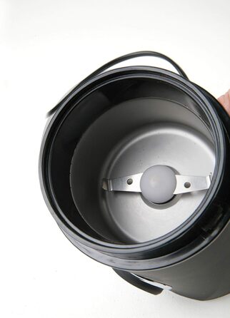 Кавомолка Black+Decker BXCG150E, 150 Вт, пластик, чорна, для 12 чашок, для кавових зерен