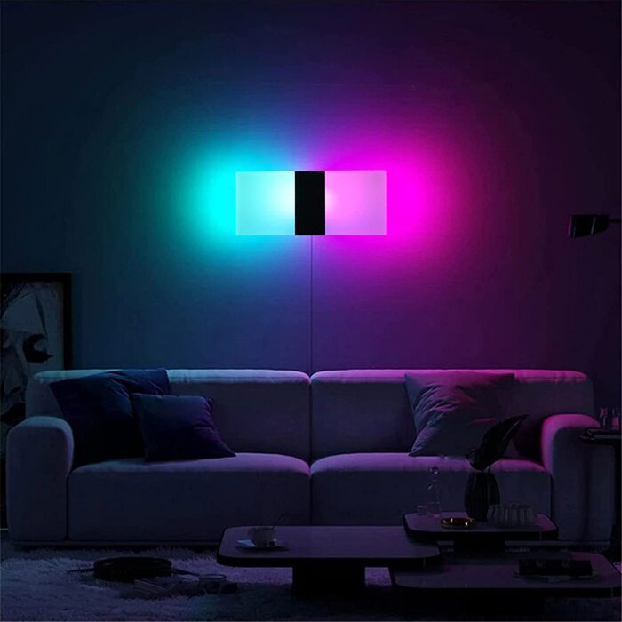 Настінний LED світильник VOMI з акумулятором, USB зарядка, димер, сенсорне керування, 3 рівні яскравості, тепле біле світло 3000K, чорний, для спальні, 2 шт.