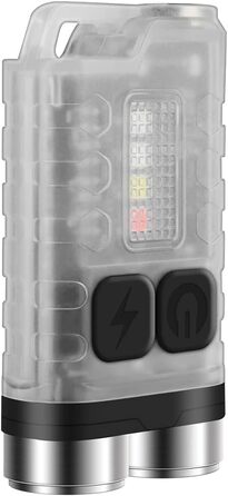 Міні ліхтарик BORUIT V3, LED, акумуляторний, брелок, 900 люмен, 10 режимів, білий, червоний, синій, ультрафіолет, IP65, водонепроникний