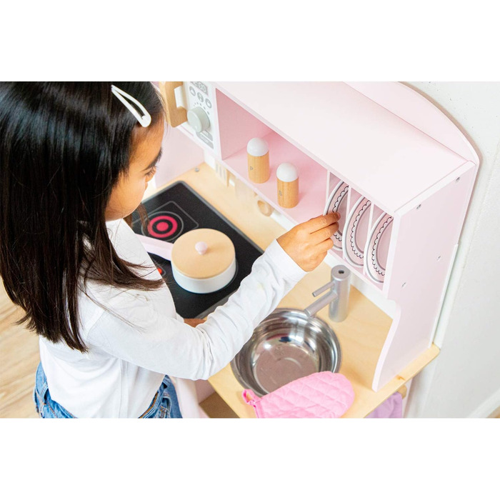 Дитяча кухня New Classic Toys 11067, сучасна, з електроплитою та звуком, для дітей від 3 років, рожева