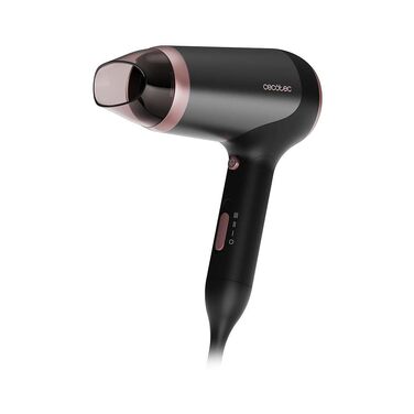 Фен для волосся Cecotec IoniCare Power&Go Black, 2400 Вт, з іонізацією та сумкою для зберігання, чорний