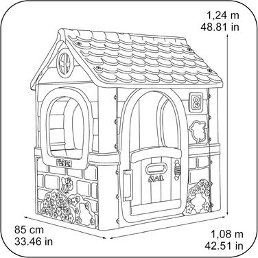 Дитячий будиночок Feber Fantasy House FAMOSA (FEH17000) для ігор вдома та на вулиці, багатокольоровий, з дверцятами, 2-6 років