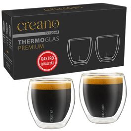 Набір подвійних склянок для напоїв Creano PREMIUM 400 мл, 6 шт — термосклянки з GastroSeal, стійкі до миття в посудомийній машині, гастрономічна якість