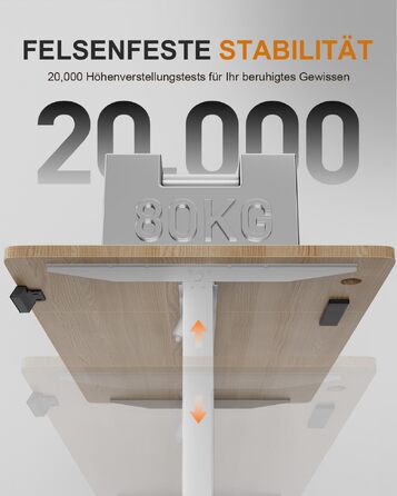 Електричний підйомний стіл HLONONE 140x60 см з USB-портом та розеткою, регульований комп'ютерний стіл з пам'яттю на 2 режими, колір клен
