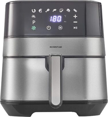Фритюрниця з гарячим повітрям Inventum GF500HLD, 5 л, 1700 Вт, чорна/нерж. сталь