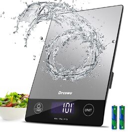 Цифрові кухонні ваги Drcowu 10 кг з LCD-дисплеєм, високоточна електронна харчова вага для кухні, 6 режимів, тара, для випічки та приготування їжі