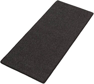 Килим на сходи Metzker Ariston напівкруглий 65x24 см, коричневий + Доріжка на сходи 80x125 см, антрацит