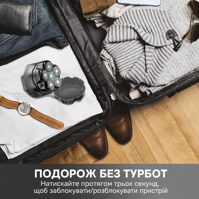 Електрична бритва для голови Kensen для чоловіків, водонепроникна, магнітна, акумуляторна, до 160 хвилин автономної роботи