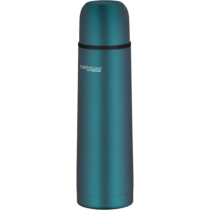 Термос-пляшка THERMOS 500 мл, нержавійка, з чашкою, тримає тепло 12 годин / холод 24 години, герметична, бірюзова, для школи, офісу, подорожей