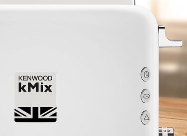 Тостер Kenwood kMix TCX751WH - 2 відділення, 900 Вт, Білий - Електричний тостер для дому