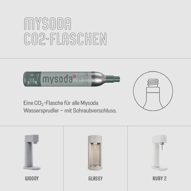 Сифон для газування води Mysoda Woody Wassersprudler (Pigeon), сірий, з CO2-циліндром