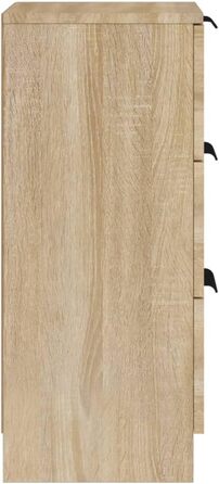 Комод vidaXL з 3 шухлядами, дуб сонома, 30x30x70 см, МДФ, універсальна тумба для зберігання
