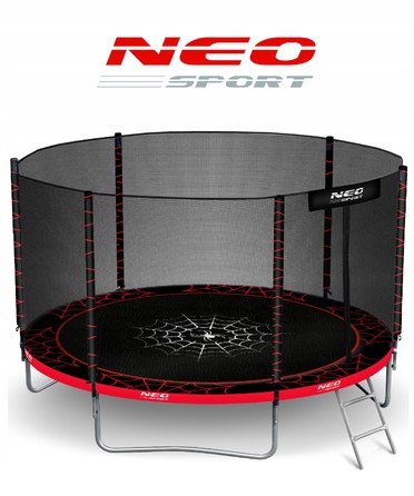 Батут із захисною сіткою Neo-sport 374 см FT 12 (365-374 см)