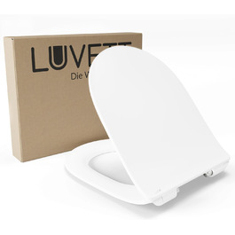 Унітазне сидіння LUVETT Deluxe D800 з мікроліфтом, SoftClose, EasyClean, преміум дюропласт, стійке до подряпин, біле