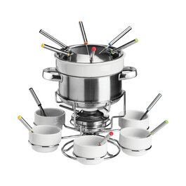 Набір для фондю Premier Housewares з нержавіючої сталі та порцеляни, білий