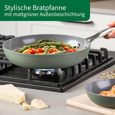 Керамічна сковорода Fackelmann Chefkoch Stuttgart 24 см, антипригарна, з переробленого алюмінію, для духовки до 200°