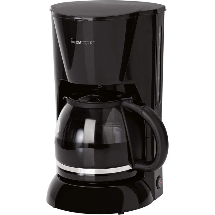 Кавоварка Clatronic KA 3473 чорна, 1,5 л, на 12-14 чашок, фільтр, захист від крапель, 900 Вт