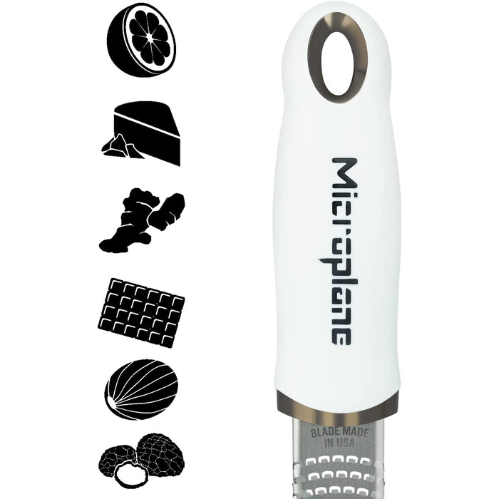 Microplane Premium Classic: терка для цитрусових та сиру, білий колір