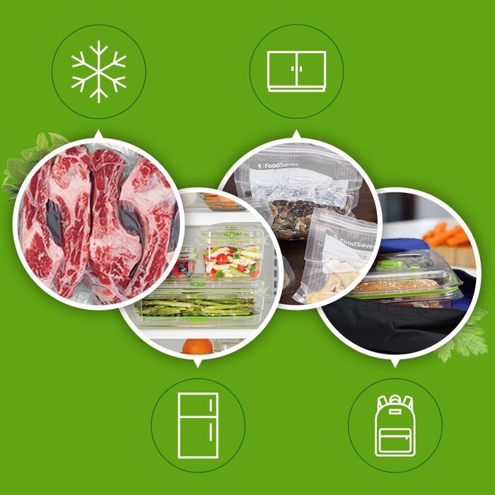 Вакууматор FoodSaver FFS017X з різачем, відсіком для рулонів, ручним вакууматором та функцією маринування, сріблястий