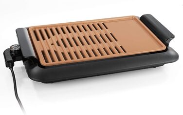 Електричний гриль для столу GOURMETmaxx | Бездимний гриль 2200W з 2 зонами нагріву та антипригарним покриттям | Регулювання температури
