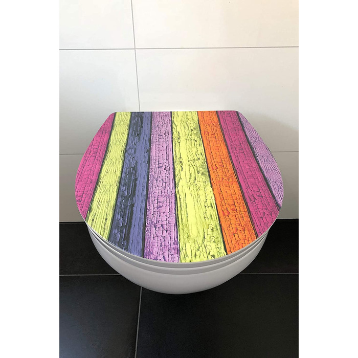 Кришка для унітазу ADOB Design, кольорова, з мікроліфтом, знімна для очищення