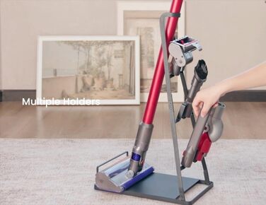 Універсальний тримач для пилососа Mount Plus HAB-505 Dyson V15/V11/V10/V8/V7/V6, Shark, LG, Samsung, Hoover - 6 гаків, металевий