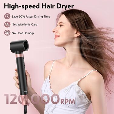 Slopehill Airstyler 5 в 1: Фен-щітка, випрямляч, плойка, для об'єму та укладання волосся (Чорний)