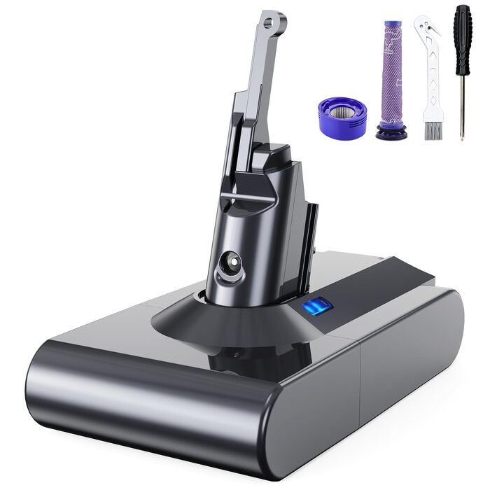Акумулятор Vunzo 6000mAh для пилососа Dyson Animal Absolute Motörhead Fluffy V8 (2 фільтри в комплекті)