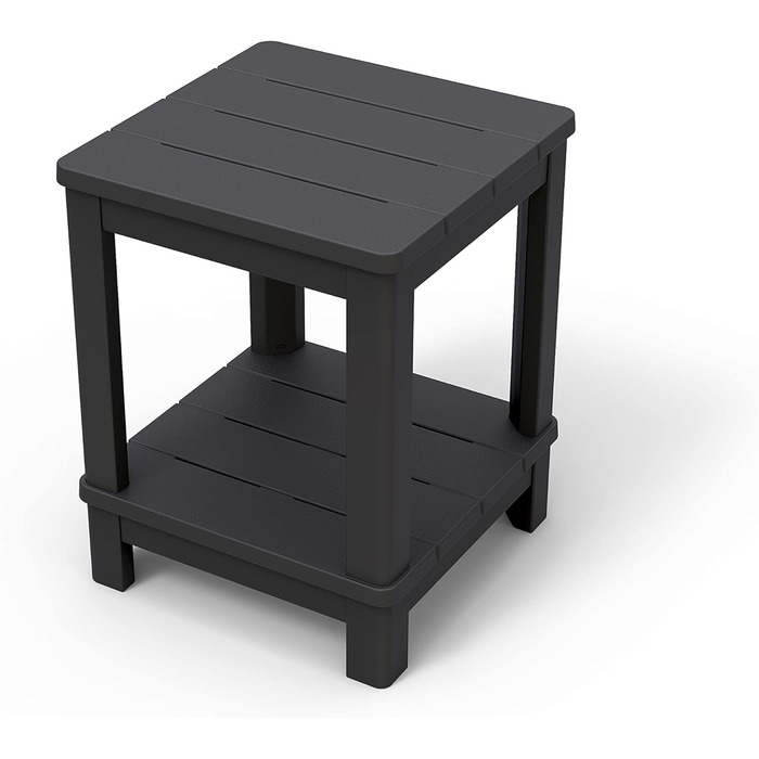Стіл Allibert by Keter Deluxe для саду, балкону, тераси, кемпінгу, пластиковий, 41x41x52 см, стійкий до погодних умов, компактний