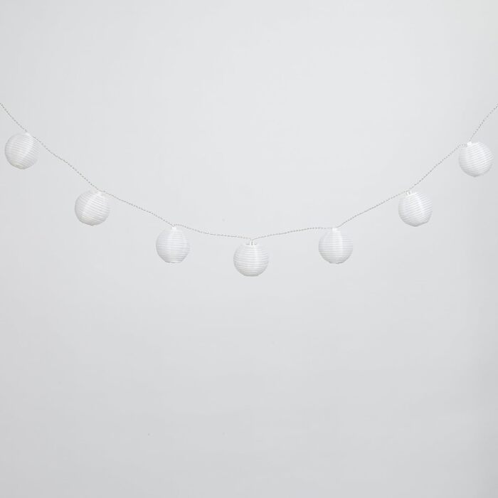 Гірлянда Lights4fun з 20 LED ліхтариками-лампіонами, тепле біле світло, для дому та вулиці, літній декор, балкон, з мережевим адаптером, у вінтажному стилі