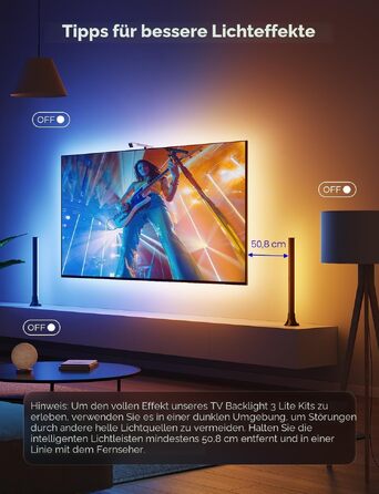 Система підсвічування для телевізора Govee TV Backlight Kit 2, для екранів 55-65 дюймів, розумна LED-підсвітка