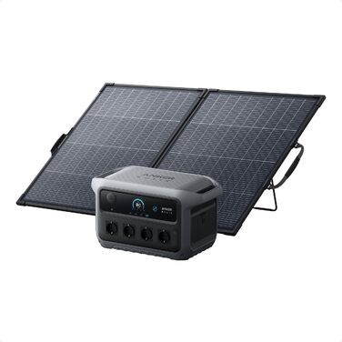 Портативна зарядна станція Anker SOLIX C2000 Gen 2, 2048Вт-год, 2400Вт (пік 4000Вт), LiFePO4 акумулятор, сонячний генератор для кемпінгу та дому (C2000 Gen2+200W)