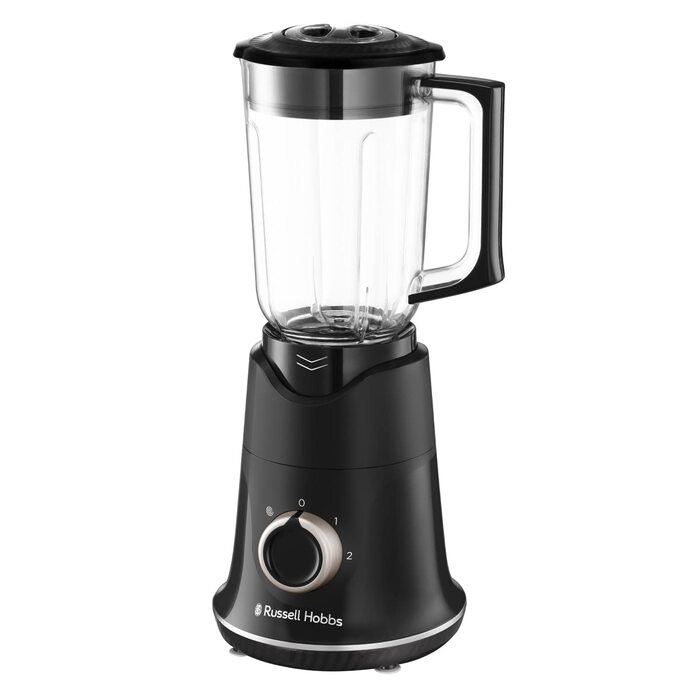Стаціонарний блендер Russell Hobbs Smoothie Maker 27121-56, скляна чаша 1.5л, 850 Вт, 2 швидкості та імпульсний режим, Matte Charcoal