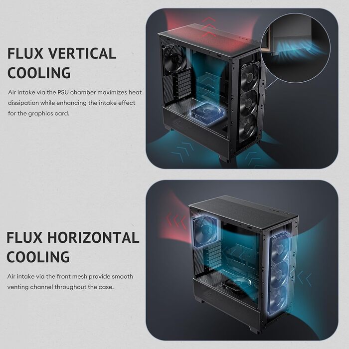 Корпус для ПК Antec Flux Midi Tower чорний, роздрібна версія