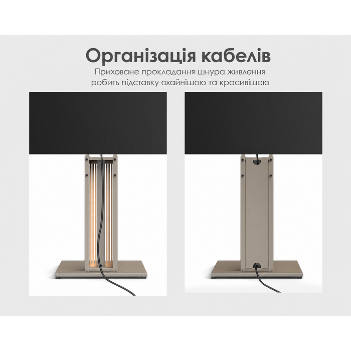 Підставка для телевізора FITUEYES Zen Серія Morandi Gray, дерев'яна, поворотна, регульована по висоті, для телевізорів 32-65 дюймів