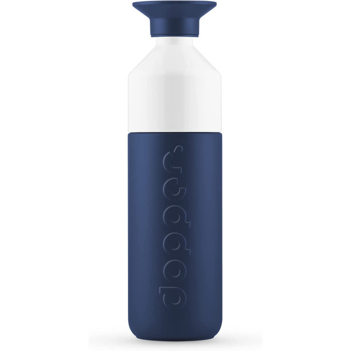 Термос Dopper Insulated Breaker Blue 580 мл – термочашка з нержавіючої сталі, для кави, чаю, подвійні стінки, не протікає, зберігає холод до 24 годин, тепло до 9 годин
