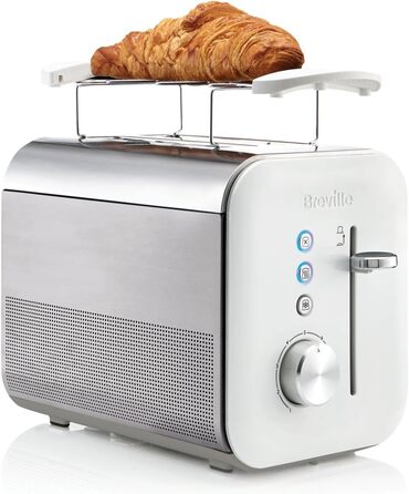 Тостер Breville VTT676 для 2 скибок, білий – глянцева колекція, регулювання ступеня підсмажування