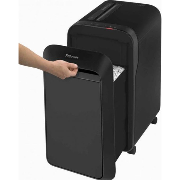 Fellowes Powershred LX221 - Шредер для документів Fellowes, Micro-Cut (P5), 20 аркушів, 30л кошик, Safesense