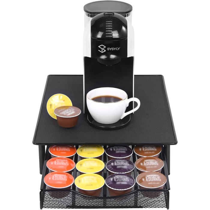 Тримач для капсул SYSYLY S-24, органайзер для 24 кавових капсул Dolce Gusto, підставка-диспенсер для кухні, компактний зберігач капсул