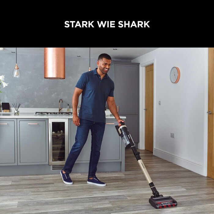 Бездротовий пилосос Shark Stratos IZ400EUT з акумулятором, PowerFins Plus, 60 хв автономної роботи, технологія Anti-Hair-Wrap і CleanSense IQ, насадки для шерсті тварин і авто, багато поверхонь, колір антрацит/жовтий (Mustard 1350)