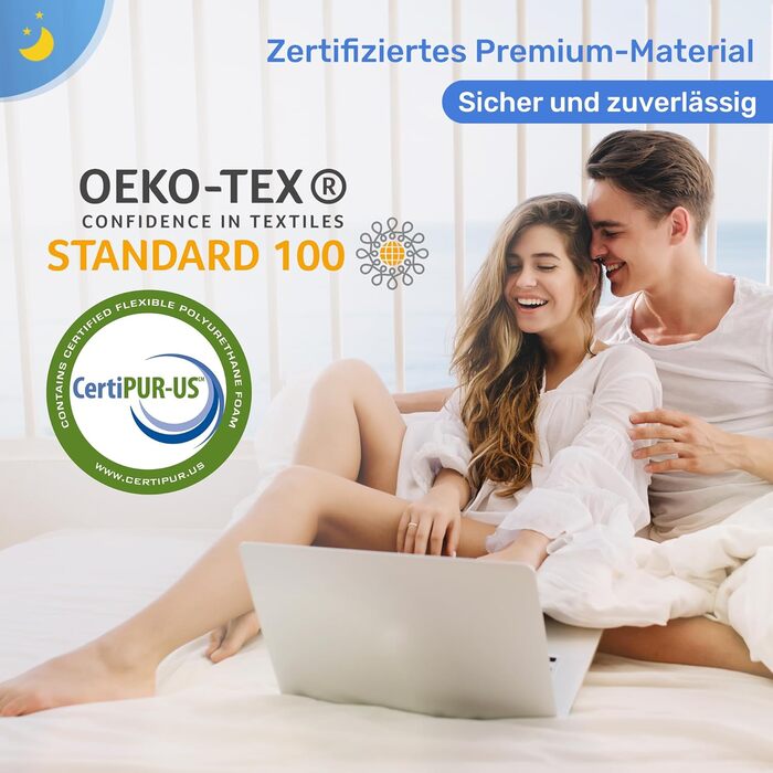 Ортопедична подушка Derila Queen Size з піни Memory Foam для бокового, спинного та переднього сну